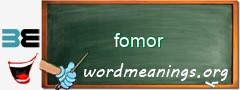 WordMeaning blackboard for fomor